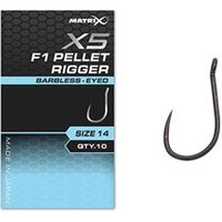 Matrix X5 F1 Pellet Rigger Barbless Hooks - 16