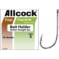 Allcock Short Shank Salmon Bait Holder Hook Straight Eye - 2