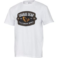 Savage Gear Badge Logo Tee White - XX Large