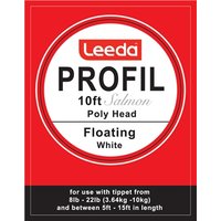 Leeda Profil Polyhead Salmon 10ft Tapered Leaders Floating White