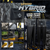 Vass 735-71HE Hybrid Dark Camo Chest Wader w/Studs - Size 45 UK11