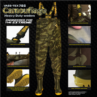 Vass 785-70E E 785 Series Camo Chest Wader - Size 46 UK12