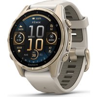 Garmin Fenix 8 Amoled 43mm, Sapphire Soft Gold - Fog Grey/Sandstone Silicone Strap