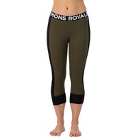 Mons Royale Women's Cascade Merino Flex 200 3/4 Legging Dark Olive