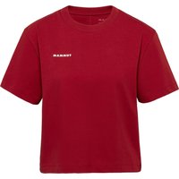 Mammut Women's Mammut Base Cropped T-Shirt Mini Logo Dark Mammut Red
