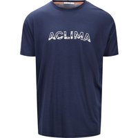 Aclima Men's LightWool 140 Classic Tee Logo Navy Blazer