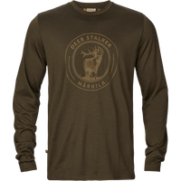 Härkila Men's Game Long Sleeve T-Shirt Willow Green Stag