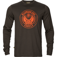 Härkila Men's Game Long Sleeve T-Shirt Shadow Brown Wildboar