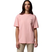 Columbia Women's Rolling Bend Graphic Oversized T-Shirt Pink Sand, Bubbly Scoped View