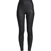 Casall Women's Heat Printed High Waist Tights Zebra Black