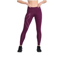 2XU Women's Light Speed Mid-Rise Compression Tights Beet/Beet Reflective