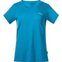 Bergans Women's Rabot Emblem Wool Tee Aqua Lagoon