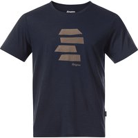 Bergans Men's Rabot Mount Wool Tee Navy Blue/warm Sand Pta