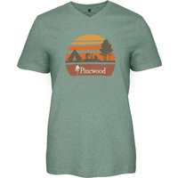 Pinewood Women's Finnveden Recycled Outdoor T-Shirt Aquagr. Melange Campsite