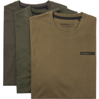 Seeland Men's 3-pack T-Shirt Pine Green/Military Olive/Grape Leaf