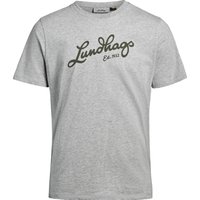 Lundhags Men's Järpen Logo T-Shirt Light Grey Melange