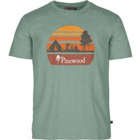 Pinewood Men's Finnveden Recycled Outdoor T-Shirt Aquagr. Melange Campsite