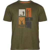 Pinewood Men's Hunting T-Shirt Olive Melange