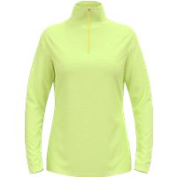Odlo Women's Midlayer 1/2 Zip Run Easy Warm Shadow Lime Melange