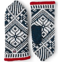 Hestra Nordic Wool Mitt Middle Blue/White
