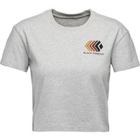 Black Diamond Women's Faded Crop Shortsleeve Tee Nickel Heather