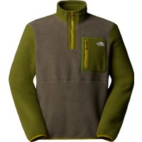 The North Face Men's Yumiori 1/4 Zip Fleece Jacket New Taupe Green/Woodland Green/Deep Dijon