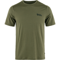 Fjällräven Men's Abisko Wool Logo Short Sleeve Laurel Green
