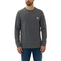 Carhartt Men's Midweight Long-Sleve Pocket T-Shirt Carbon Heather