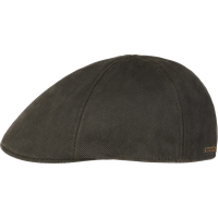Stetson Men's Herringbone Duck Flat Cap Mud-Black