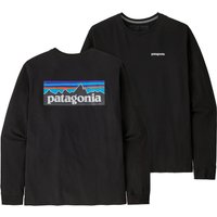 Patagonia Men's Longsleeve P-6 Logo Responsibili-Tee Black