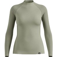 Odlo Women's Odlo Seamless Performance Wool Base Layer Top Crew Neck Longsleeve Shadow
