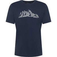 Jack Wolfskin Men's Peak Graphic Tee Mtn Midnight Sky