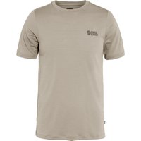 Fjällräven Men's Abisko Wool Logo Short Sleeve Light Fossil