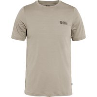 Fjällräven Men's Abisko Wool Logo Short Sleeve Light Fossil
