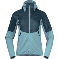 Bergans Women's Senja Midlayer Hood Jacket Smoke Blue/Orion Blue