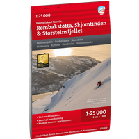 Calazo förlag Høyfjellskart Narvik: Rombakstøtta, Skjomtinden & Storsteinsfjellet 1:25.000 NoColour