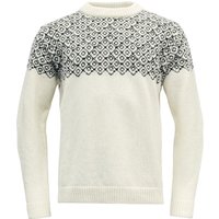 Devold Bjørnøya Sweater Crew Neck Offwhite/Ink
