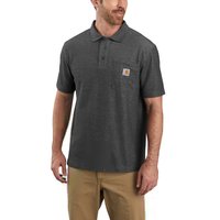 Carhartt Men's Loose Fit Midweight Short-Sleeve Pocket Polo Carbon Heather