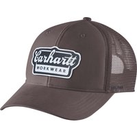 Carhartt Men's Twill Mesh-Back Script Patch Cap Dark Sepia