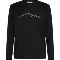 Icebreaker Men's Merino 150 Tech Lite Long Sleeve Tee Rainer Ridge Black