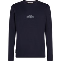 Icebreaker Men's Merino 150 Tech Lite Long Sleeve Tee Road To Cook Midnight Navy