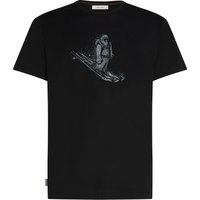 Icebreaker Men's Merino 150 Tech Lite Short Sleeve Tee Skiing Yeti Black