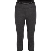 Icebreaker Women's Merino 260 Zoneknit 3/4 Thermal Leggings Jet Hthr