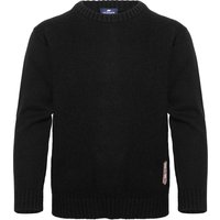 Gridarmor Kids' Snøkrystall Solid Round Neck Ullgenser Black Beauty