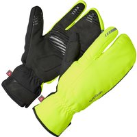 Gripgrab Nordic 2 Windproof Deep Winter Lobster Gloves Yellow Hi-Vis