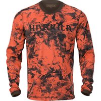 Härkila Men's Wildboar Pro L/S T-shirt Axis Msp Orange Blaze/Shadow Brown