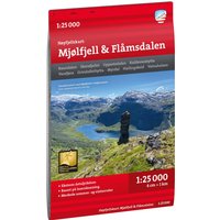 Calazo förlag Høyfjellskart Mjølfjell & Flåmsdalen 1:25 000 NoColour