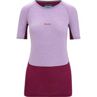 Icebreaker Women's 125 Zoneknit™ Short Sleeve Crewe Purple Gaze/Go Berry/Cb