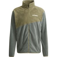 Adidas Men's Terrex Multi Full-ZIP Fleece Jacket Legend Ivy/Olive Strata