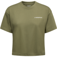 La Sportiva Women's Redgarden Crop T-Shirt Cypress/Chalk